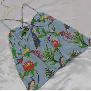 👋FINAL MARKDOWN CLOSET CLOSIING Off 34th Blue Tropical Summer Camisole Festival